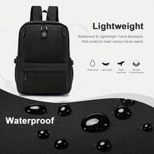 40x30x20cm Large Travel Backpack 40L, Waterproof Laptop Backpack, Luggage Strap, Business Weekender Bag, Flight Backpack For Commuting, Camping & Outdoor Bag For School School Accessories School Stuff Travel Essentials Holiday Vacation Duffle Bag Luggage Suitcase Travel Bag For Women - Black - View 3