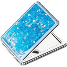 Aruicheng Pocket Mirror Small Makeup Mirror Travel Mirror Folding Mirror With Magnification 1X/2X Portable Hand Mirror Double-Sided Makeup Mirror For Wallets And Travel, Blue, School Backpack