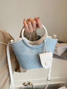 简约质感，清新配色，精致手提包，时尚百搭，热门单肩包，小众设计，气质颜值高，大容量斜挎包，适合通勤上班逛街