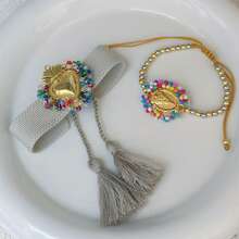 One Piece, Hand-Woven Colorful Bracelet, Bohemian-Style Beaded Women's Bracelet, Diamond-Encrusted Letter Bracelet, Personalized Layering, Suitable For Daily Wear, Festival Gift. - Multicolor - View 3