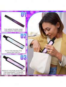 1PC Holographic Handheld Fan Pouch With Adjustable Strap,Fan Rave Holder,- Stylish Party Accessory For Women, Reflective Iridescent Design, Perfect For Christmas, Festivals, And Chinese Martial Arts Events,And Fan Holder & Thigh Holster Rave Accessories For Concert Festival Raves - Multicolor - View 3