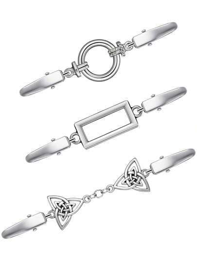 3PCS Vintage Shirt Dress Clips Set - Back Cinch Clips For Sweaters, Shawls & Cardigans | Decorative Brooch Pins For Women | Gift For Brides, Vintage Lovers, Fashionistas (3 Styles)