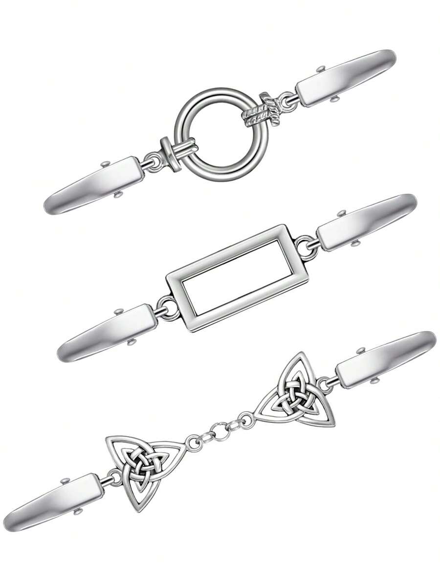 Zestaw 3 spinek do koszul w stylu vintage – spinki do tyłu swetrów, szali i kardiganów | Dekoracyjne broszki dla kobiet | Prezent dla panien młodych, miłośniczek stylu vintage, fashionistek (3 style)