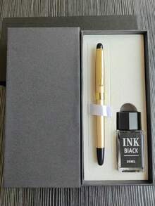 [Customized] 1pc High-Quality Electroplated Elegant Customized Refillable Fountain Pen With 0.5mm Fine Nib, Smooth Writing, Includes 30pcs 2.6mm Ink Cartridges. A Thoughtful Daily Writing/Calligraphy Pen Gift For Coworkers, Family, Valentine's Day, Back-To-School, Graduation, Christmas, Father's Day, Teacher's Day, Thanksgiving, Christmas, Mother's Day, Birthday, Personalized Gift - Multicolor - View 66