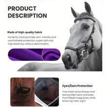 Ear-Attached Fly Mask, UV Protection Net For Horses