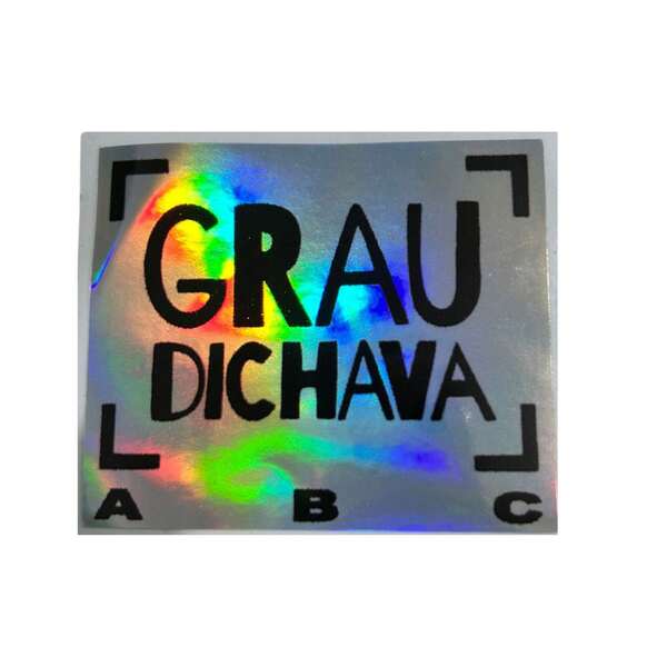 Adesivo holografico para motos carro note bike GRAU DI CHAVA