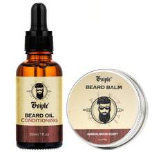 Goiple 1/2/5/7件套胡须护理套装，包含胡须洗发水、胡须滋养油、胡须增厚油、胡须膏、胡须刷、胡须梳、胡须填充笔，软化并滋润胡须，清洁和护理胡须，是送给男友、兄弟、父亲、丈夫的理想礼物（檀香） - 黑色 - 查看 17