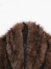 Autumn/Winter New Arrival Elegant Lady Faux Fur Collar Short Coat, Warm & Comfortable