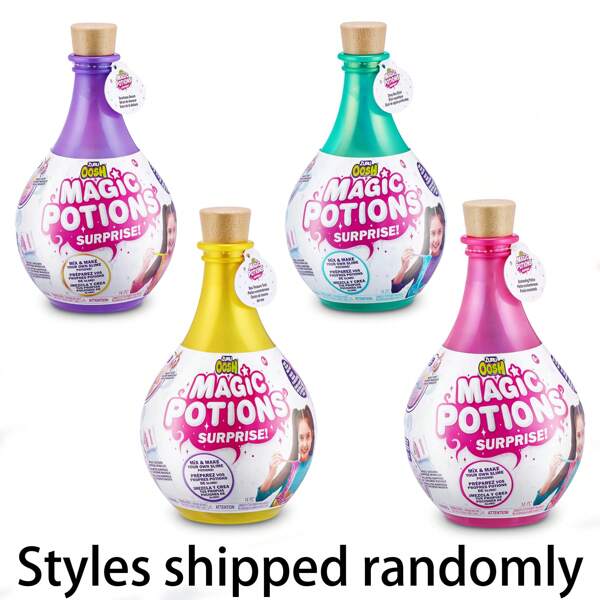 ZURU Oosh Potions Slime Surprise DIY Slime Kit With Sparkles, Beads, Glittler, Stress Relief, Party Favors, Magical Fluffy Putty Slime For Kids And Girls Ages 6+