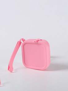 1 Piece Of Silicone Square Bag, Portable Cosmetic Bag, Change Purse, Data Cable, Jewelry Storage Bag, Lipstick Bag, Practical And Large Capacity, Can Hold Skin Care, Makeup, Toiletries, Digital Storage, Etc. Comfortable Wide Handle, Easy To Carry, Suitable For Home, Work, And Travel.