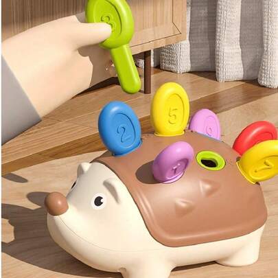 1 Set de juguete de entrenamiento con forma de cobertura de ABS - Mejora la coordinación mano-ojo, la resolución de problemas y el pensamiento crítico - Enseña colores y números - Adecuado para la interacción entre padres y madres, juguete para educación temprana, regalo para fiesta de cumpleaños de bebé