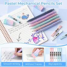 50PCS Cute Spiral Notebook Set For Women, Aesthetic Bible Journal Set, 3PCS A5 Spiral Notebook, Gel Pens, Sticky Notes & Tabs, Gift Box, Mechanical Pencils For Study Work School Office Supplies,8823464 - 彩色 - 查看 6