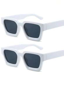 2pcs New Thick Frame Fashion Glasses Box Foreign Trade Glasses Personalized Big Frame Fashion Glasses