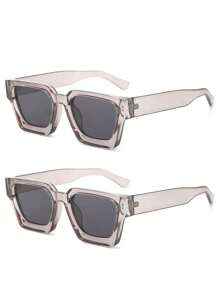 2pcs New Thick Frame Fashion Glasses Box Foreign Trade Glasses Personalized Big Frame Fashion Glasses