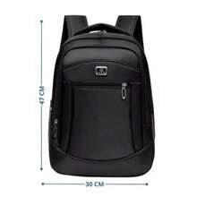 Backpack Bag Reinforced Notebook Resistant Work College Korean - 灰色 - 查看 7