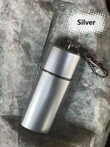 便携式烟灰缸，优质阻燃ABS金属材质，防异味，酷炫旅行烟灰缸，带钥匙扣，户外烟蒂处理管，可爱时尚烟灰缸，黑色