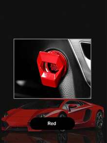 汽车发动机启停按钮盖一键启动按钮点火盖车用配件防刮通用按钮装饰圈 - 彩色 - 查看 8