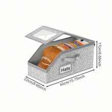 12格棒球帽收纳盒，带透明窗口，家用帽子整理架 - 彩色 - 查看 2