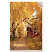 1 Stück/3 Stücke Wandkunst Poster wahlweise mit Rahmen, Wanddekoration, Herbst Tiere Landschaft, See Bäume, Tiere, Hirsche Wälder, Leinwanddruck und Poster, Kürbis Schilf Gemälde, Wohnzimmer Bilder, Dekoration