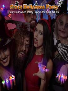 50 件 LED 发光万圣节戒指 - 南瓜骨架、蜘蛛网、蝙蝠设计、彩色发光派对礼物、适用于万圣节和圣诞节装饰、恐怖家居道具、节日戒指设计、趣味手工艺品、节日装饰、暗光、完美的礼物赠送万圣节装饰灯家居装饰派对装饰万圣节装饰房间装饰万圣节花园装饰礼物仙女