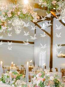 11pcs Acrylic Hummingbird Hanging Decorations For Weddings, Transparent Bird-Shaped Ornaments For Holiday Parties, Home Ceiling Decoration