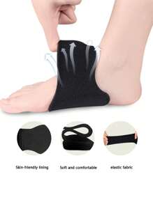 QKC 1 Pair Silicone Arch Support Pads, Foot Protector, Foot Care Cushion, Unisex, For Daily Casual Wear