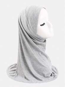 قطعة واحدة حجاب نسائي بأسلوب الشرق الأوسط لجميع الفصول، غطاء رأس إسلامي مناسب للاستخدام اليومي - متعدد الألوان - مشاهدة 10