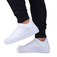 Tênis Feminino Social Casual Sapatênis Sneakers  Force Conforto com Meias Sapatilhas - Branco - Visão 3