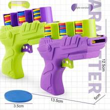 1 件 - 儿童软弹射飞碟枪,连续射击 EVA 胡萝卜枪玩具,双人亲子互动软弹射击枪,室内外互动玩具,儿童节日礼物,飞盘发射器,圣诞礼物,男孩玩具 - 彩色 - 查看 3
