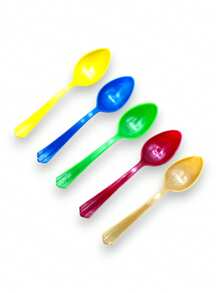 24 Pz Cuchara Sopera Plástico Reutilizables De 18cm Fiesta Colores. - Multicolor - Ver 8