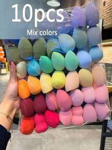 10 Pcs Sponge Cosmetic Puff Bulk Wholesale Beauty Egg Set Water Drop Puff Makeup Sponge Super Soft Make Up Blender