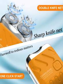 Mini Electric Razor For Men, Fast Charge Portable Small Shavers For Men | Women - Dual Head Pocket Shaver Washable Travel Electric Razor & Powerful Wet And Dry Mini Razor - Easy One Button Use, 300mAh