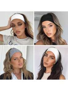 1PC Headbands For Women Wide Non Slip Boho Head Bands Elastic Thick Soft Hairbands Fashion Workout Yoga Hair Accessories Bath Sheet