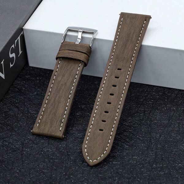20mm 22mm PU-Lederarmband für Galaxy Watch 7 6 5 4 40mm 44mm/5 Pro/Watch 6 4 Classic, Baummuster Schnalle, weiches Armband