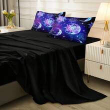 Sun And Moon Queen Comforter Set Purple Galaxy Bed In A Bag 8 Pcs Boho Chic Mandala Home Decor With 1 Cushion Cover - 紫色 - 查看 7