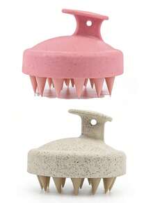 1 escova massageadora para couro cabeludo, esfoliante de silicone para couro cabeludo, ferramenta para lavar cabelo adequada para todos os tipos de cabelo, mulheres, homens, crianças, animais de estimação, decoração de banheiro, decoração de outono, volta às aulas