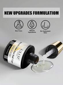 GLOZ 4-In-1 Acrylic Nail Gel, Super Strong Brush Head Suitable For Fake Nails And Gel Nail Polish, Requires LED Lamp, Manicure Gift - Clear - View 8