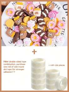 4/8/20PCS Cute 3D Cartoon Patch, Cream Glue Goo Ka Mobile Phone Case Diy Material Small Accessories, Comes With A Roll Of Dot Double-Sided Tape,Girls Handmade Set With Hairpin Pencil Case Girl Heart Stickers Stickers Decorative Small Patterns Scrapbook Supplies Funny Stickers Laptop Stickers Kindle Phone Stickers - Random Food Patterns - View 11