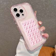 1 件适用于 简约纯色吸盘支架波浪防摔保护壳适用于 16 Pro Max 16 16 Pro 16 Plus 15Promax 15 15plus 15Pro 14Promax 14Pro 14plus 14 13Promax 13Pro 13 12 11 XR 软壳防水防震防刮