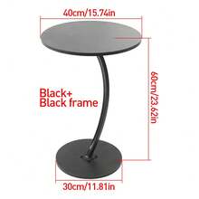 Coffee Table C-Shaped Side Table Sofa Table End Table Living Room Lightweight UK - White - View 4