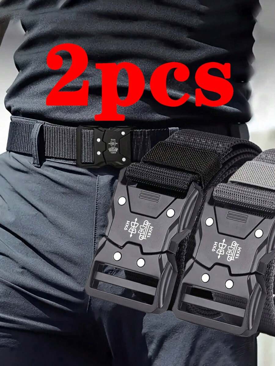 3件/2件/1件战术腰带，户外穿着的理想之选，男女通用配件，非常适合户外使用。 - 彩色 - 查看 1