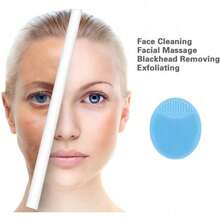 Face Scrubber,2 Pack Soft Silicone Scrubbies Facial Cleansing Pad Face Exfoliator Face Scrub Face Brush Silicone Scrubby For Massage Pore Cleansing Blackhead Removing Exfoliating,Cool Gift For Girl - RosPinkblue2Pack - 查看 2