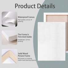 1pc Abstract Textured Canvas Wall Art, Modern Minimalist White Sculpture Painting For Living Room Bedroom Decor, Aesthetic Vertical Stretched Canvas Print Artwork - 彩色 - 查看 4