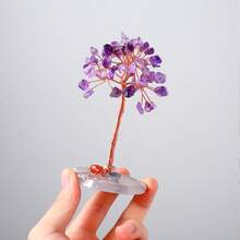 2pcs Small Urns For Human Ashes Pet Memorial Urn For Ashes Mini Cremation Urns For Ashes Adult Female Male Aluminum Keepsake Urns For Ashes Holder With Amethyst Crystal Tree - 紫色 - 查看 5