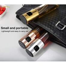 玻璃油喷雾瓶，厨房油雾泵喷雾器，适用于橄榄油、酱油、醋、空气炸锅、烧烤、细雾分配器 - 彩色 - 查看 8