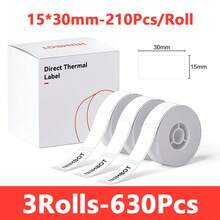 Niimbot White Label 1/3/6Rolls Adhesive Label Waterproof Anti-Oil Paper For D11/D101/D110 Mini Portable Printer For Home Office Tags Label Maker - Multicolor - View 13