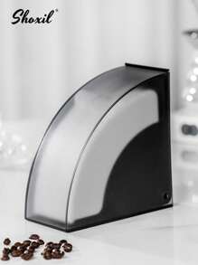 shoxil 1 个咖啡滤纸架 - 防尘储存容器，可容纳 150 个锥形过滤器 - 咖啡师级收纳盒，适用于家庭、咖啡馆和旅行