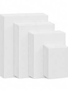 2 pannelli in tela, tele bianche in bianco per pittura ad olio e colata acrilica, forniture artistiche per adulti e adolescenti, per forniture scolastiche, back to school