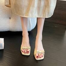 Women Heeled Sandals - Light Yellow - View 6