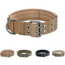 1pc Adjustable Nylon Tactical Dog Collar, 4 Color Outdoor Tactical Dog Collar For Training, Pet Dog Neck Collar With Tether, Training Tactical Dog Rope For Military Dogs, Suitable For Medium And Large Dogs, Suitable For Dog Walking, Daily Use, And Combat Training